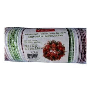 Celebrate It Premium Mesh New 10 yards x‎ 21" red green white